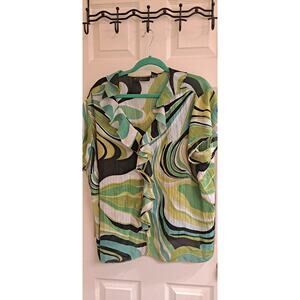 Separates New York City Design Blouse, Women's plus Size 1X, short Sleeve, EUC